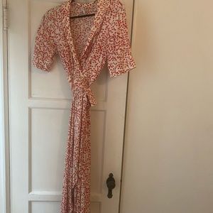 Ganni wrap midi dress